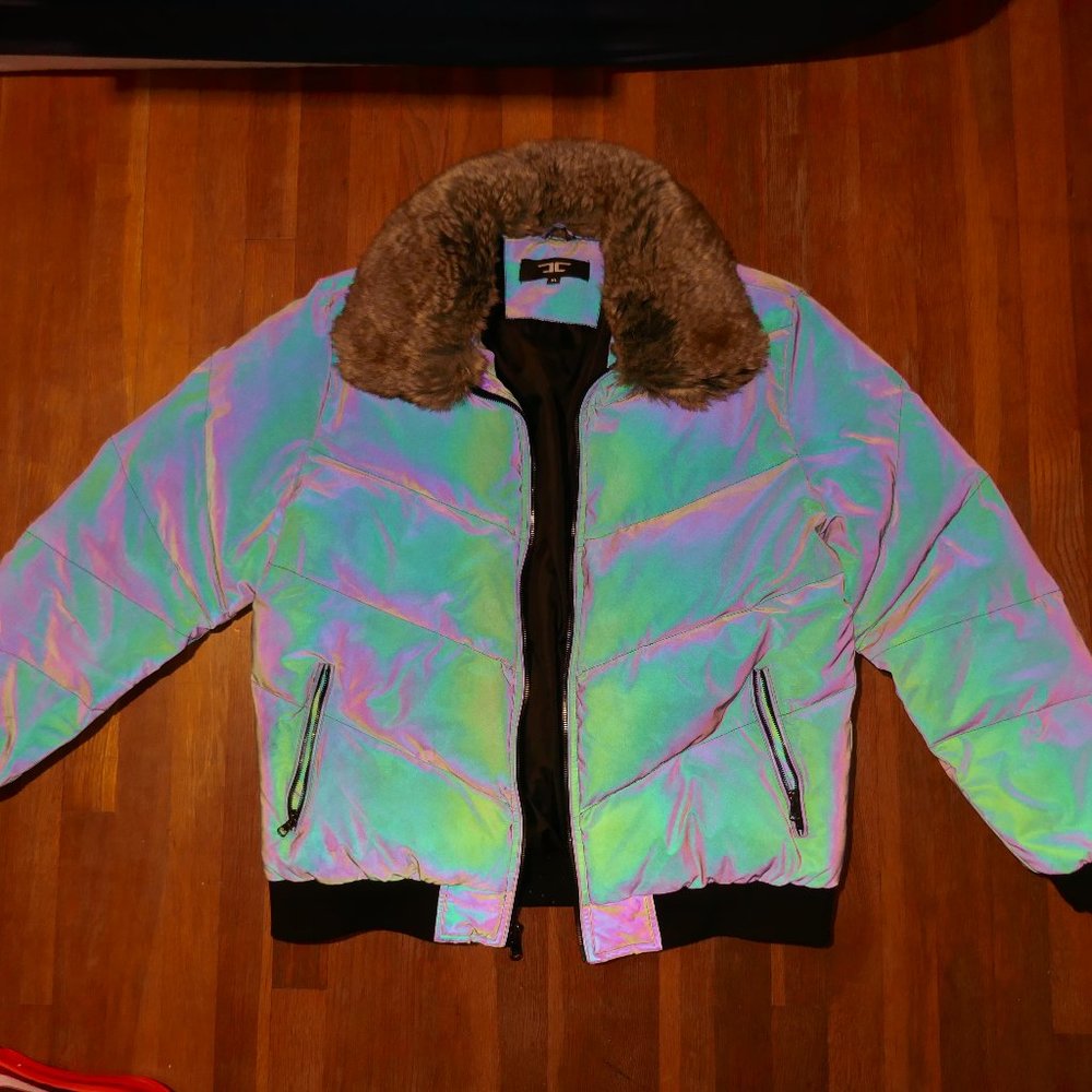MENS XL Jordan Craig Iridescent BOMBER JACKET COAT